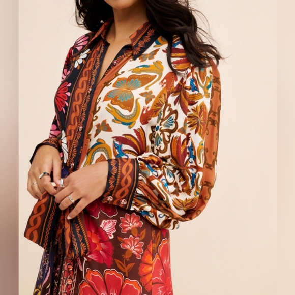 FARM RIO | $385 Miranda Chemise Midi Dress - Picture 6 of 10